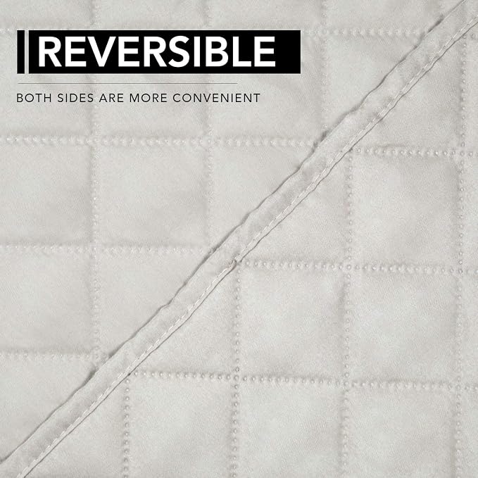 Easy-Going Reversible Couch Cover, Oversized Recliner, Ivory/Ivory | Machine Washable Slipcover For Dogs, Water Resistant Furniture Mat For Living Room, Non-Slip Sofa Cover, Pet Friendly
