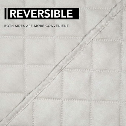 Easy-Going Reversible Couch Cover, Oversized Recliner, Ivory/Ivory | Machine Washable Slipcover For Dogs, Water Resistant Furniture Mat For Living Room, Non-Slip Sofa Cover, Pet Friendly