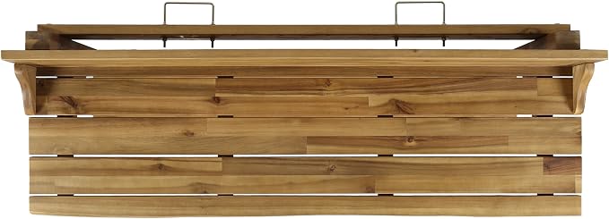 Christopher Knight Home Caribbean Outdoor Acacia Wood Balcony Bar Table, Natural Stained