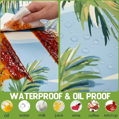 Picnic Table Cover with Bench Covers Waterproof Elastic Rectangle Reusable Folding Tablecloth Manteles Mantelería Camping Essentials Rv Car Travel Supplies Table Cloth Outdoor Road Trip Camper Gifts
