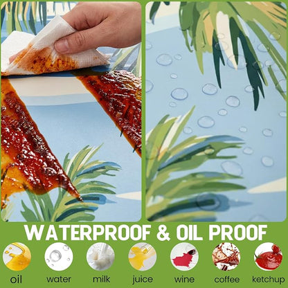 Picnic Table Cover with Bench Covers Waterproof Elastic Rectangle Reusable Folding Tablecloth Manteles Mantelería Camping Essentials Rv Car Travel Supplies Table Cloth Outdoor Road Trip Camper Gifts