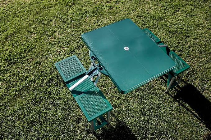 Picnic TIME NFL Football Field Folding Picnic Table, Camping Table, Outdoor Table with Umbrella Hole