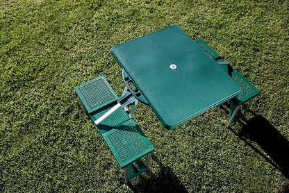 Picnic TIME NFL Football Field Folding Picnic Table, Camping Table, Outdoor Table with Umbrella Hole