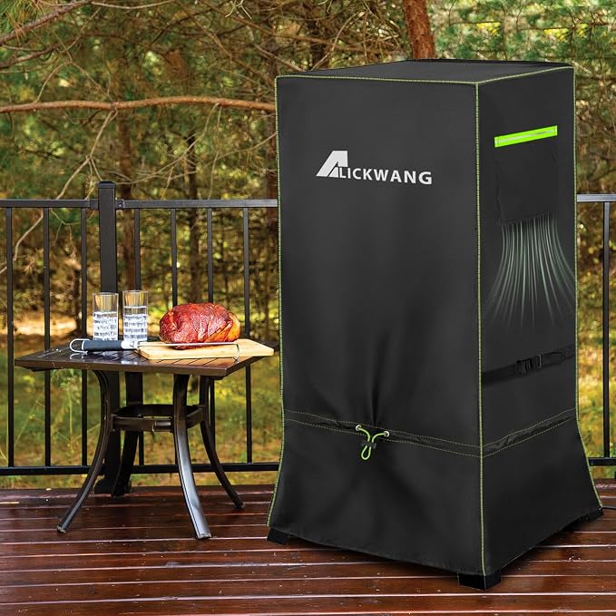 30'' Smoker Cover, Heavy Duty 600D Outdoor Waterproof Digital Smoker Cover | for Most Masterbuilt/East Oak and 30" Vertical Smoker, Foldable Skirt, It can be used with or without legs,25"x 25"x 41.5"