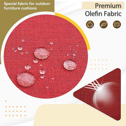 Outdoor Seat Cushion Set 24 x 27.5 Inch,Olefin Deep Seat Patio Cushions,Patio Furniture Cushions with Removable Cover,Rain-Proof and Fade Resistant Deep Seat Bottom & Back Cushion with Pillow,1 Set
