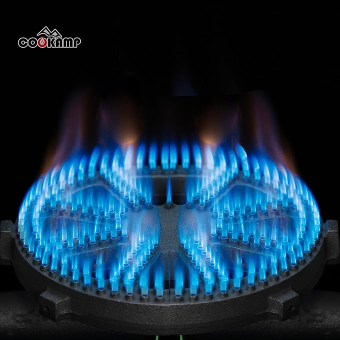 COOKAMP Cast Iron Propane Burner Head with Brass Fitting Orifice (SH16-DIY Burner)