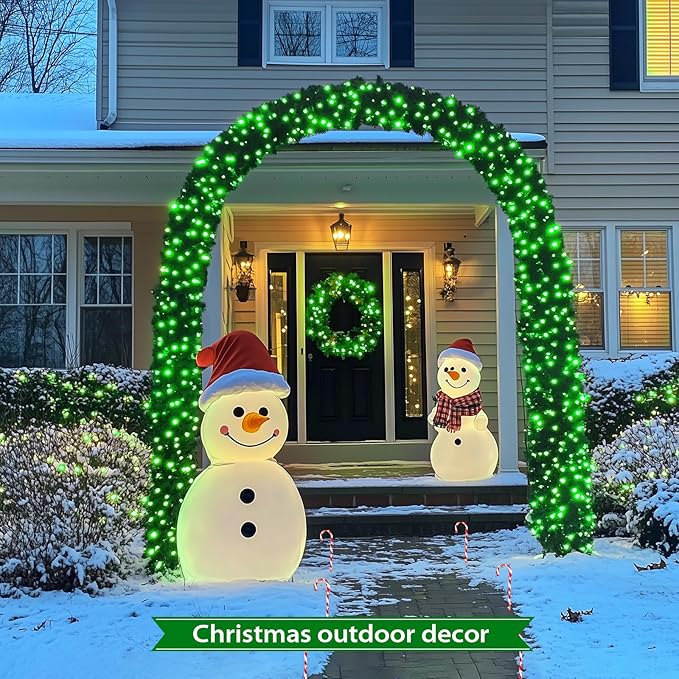 JMEXSUSS 2 Pack Solar String Lights Outdoor Waterproof, Total 400 LED 151FT Solar Christmas Lights Outdoor, 8 Modes Christmas Light for Outside Patio Yard Tree Decorations, Green
