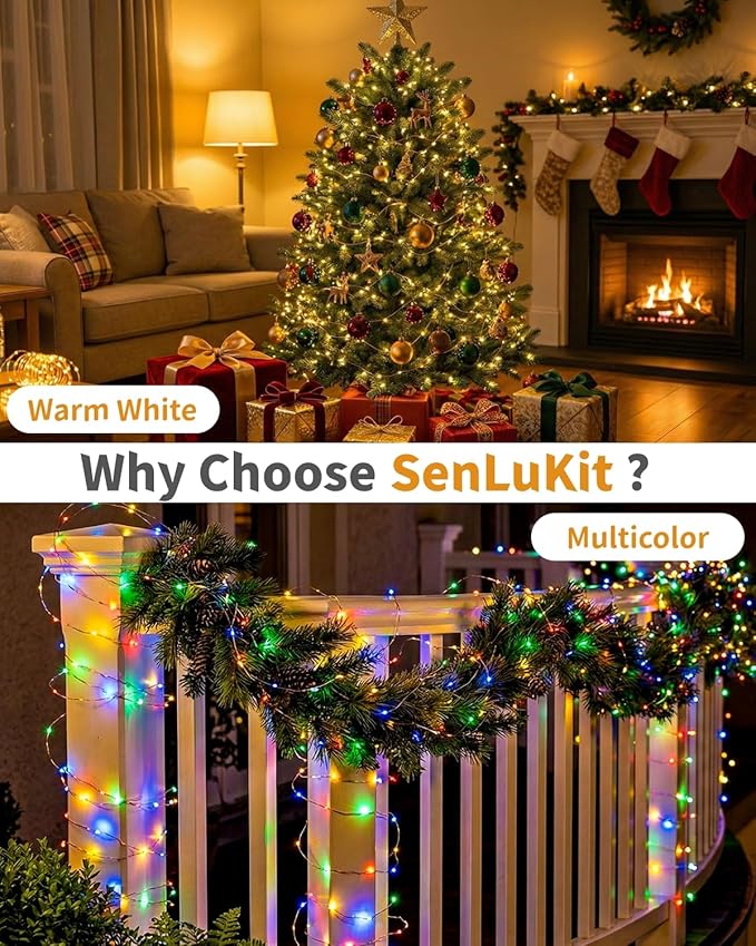 Solar Fairy String Lights 4 Pack Outdoor Remote Total 158FT 480LED Warm Multicolor 11 Mode Solar Powered Waterproof Copper Wire Twinkle String Light for Christmas Garden Tree Wedding Yard Decoration