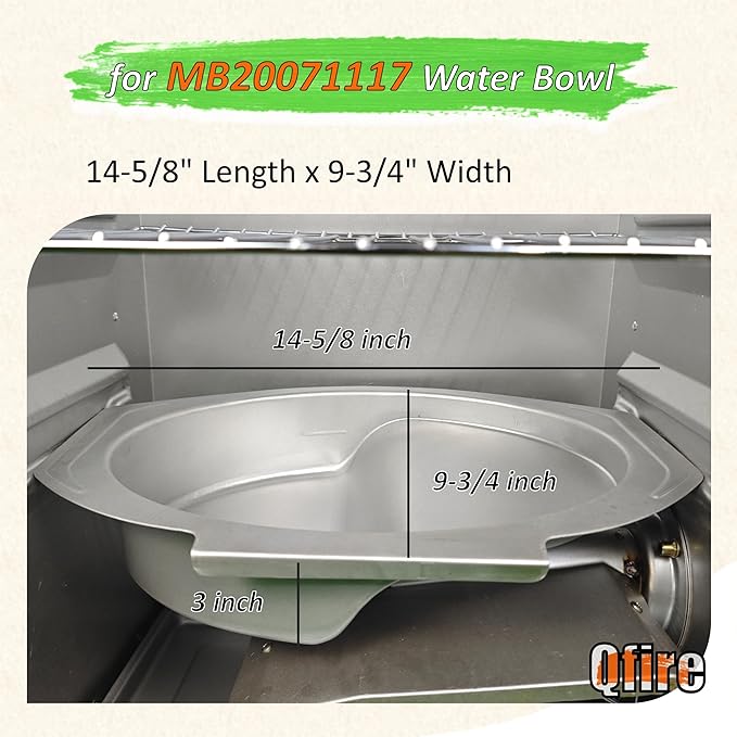 Small Water Bowl for Masterbuilt 30-inch Digital Electric Vertical BBQ Smoker,9007170040 - Water Pan,Replacement for 20071117, 20071217, 20071218, 20071317, 20071417, 20071517, 20074517 etc.