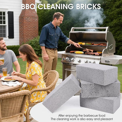 XUDAKAIXIN Grill Cleaning Bricks, Pumice Griddle Cleaning Stone Removing Stains for Grill,Plattop Griddle,Sink,Cookwares,Floor,Countertop(4-Pack Pumice Stones)