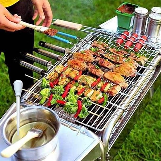 Turkey Baster for Cooking, 30ml 1 oz Turkey Oil Suction Tube with Scale, Clear Barbecue Turkey Baster Large Meat and Poultry Basters, Portable Safe Tools for Kitchen BBQ Daily Cooking, White