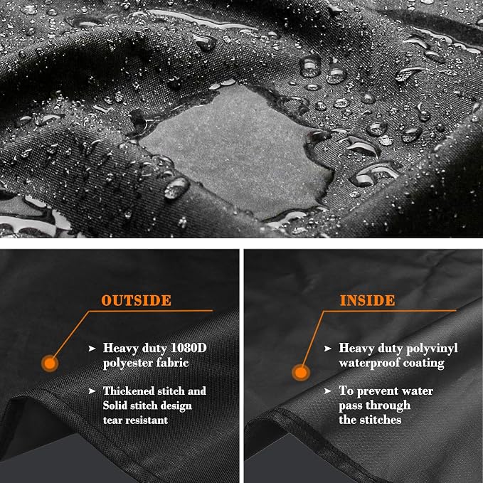 GRISUN Waterproof Pizza Oven Cover for Blackstone 22" Portable Pizza Oven | for Blackstone 6961 6964 5559 6963 6962 6960, Durable Fabric Full-Length Waterproof Grill Cover, Fits Blackstone Gas Grill