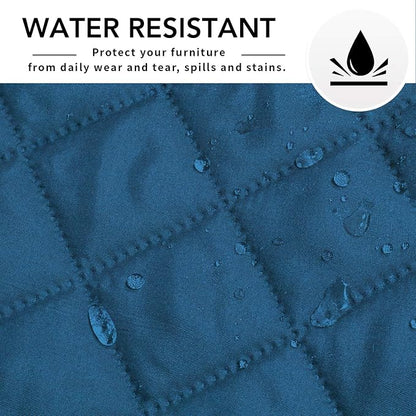 Easy-Going Reversible L-Shape Sectional Couch Cover, Large, Peacock Blue | Soft Sofa Slipcover For Dogs, Fits Left/Right Chaise Lounge Protector, Water Resistant Mat For Living Room