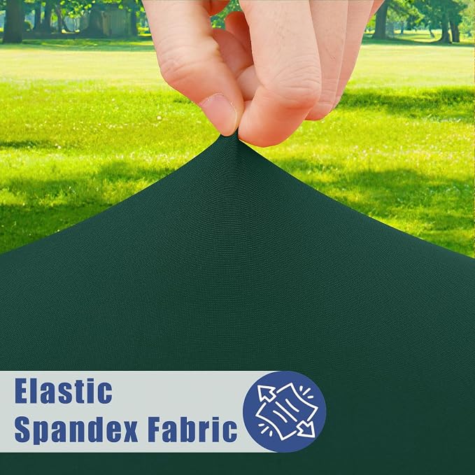 Moosfor 2 Pack Rectangle Spandex Fitted Table Cloth, 6FT Elastic Tablecloth | Washable Picnic Table Cover, Stretch Waterproof Table cloths for Party, Patio, Dining, Kitchen, 36" x 72", Hunter Green
