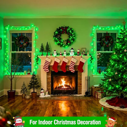 JMEXSUSS 400 LED Green Halloween Lights Outdoor with 8 Modes | 132ft Halloween String Lights Plug in with Remote, Indoor Green Christmas Lights for Tree House Xmas Halloween Decorations