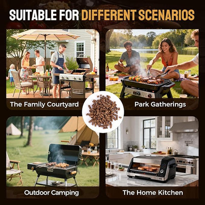 Harmos 4 Wood Pellet: Texas/Ninja BBQ, Hardwood Pellets for Smokers, 2 Sealed Packs