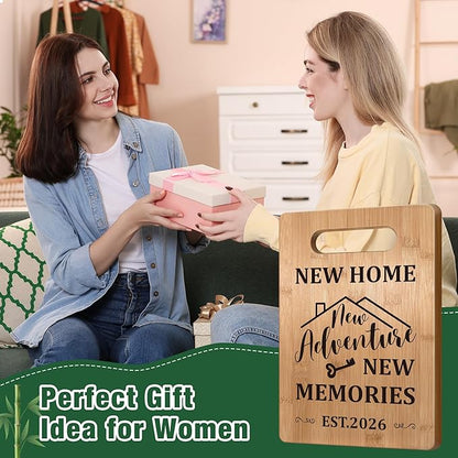 Housewarming Gift for New House Homeowner, House Warming Gifts New Home 2026 Cutting Board Gift, First Home Gift for Neighbor, Realtor Closing Gifts for Home Buyers New Home New Adventure New Memories