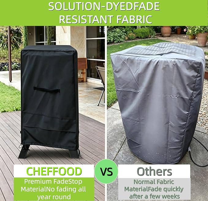 Smoker Cover for Pit Boss 2 Series and Masterbuilt Vertical Gas Smoker | 600D Heavy Duty Smoker Cover Compatible for Pit Boss 2 Series Smoker and Masterbuilt/Smoke Hollow 30 in Vertical Gas Smoker