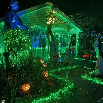 Green Halloween String Lights,Green Christmas Lights 150Lights 31.9ft UL Certified St. Patrick's Day Mini String Lights Set for Outdoor Christmas Tree Garden Party Patio Garland Decor