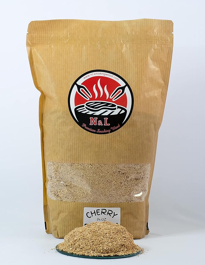 N&L BBQ Premium Smoking Wood Chips,BBQ Chips,Smoker Chips,BBQ,Grill APPLIANCES (Cherry Wood Sawdust)