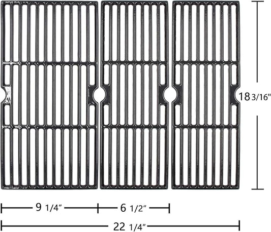 Hongso 18 1/16 x 22 1/16 Inch Porcelain Cast Iron Grill Grates for CharBroil Signature 3 Burners 463348017 463372017 Cooking Grids Replacement for Char-Broil Grill Model G470-0003-W1 G470-0002-W1