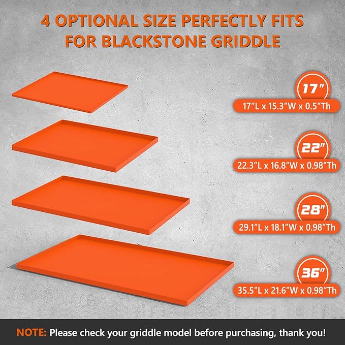 36" Silicone Griddle Mat for Blackstone 36 Inch Grill, Heavy Duty Food Grade Silicone Griddle Cover, Protect Your Grill from Dirt & Rust All Year Round