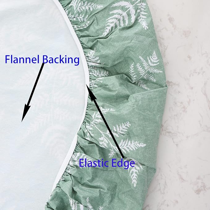 Walrus Round Vinyl Fitted Tablecloth with Flannel Backing Elastic Edge Design Table Cover Waterproof Oil-Proof PVC Table Cloth Stain-Resistant Best for 45"-56" Round
