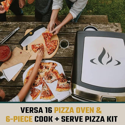 Halo Versa 16 Propane Gas Outdoor Pizza Oven with Rotating Cooking Stone | Portable Appliance for all Outdoor Kitchens With Cook and Serve Kit