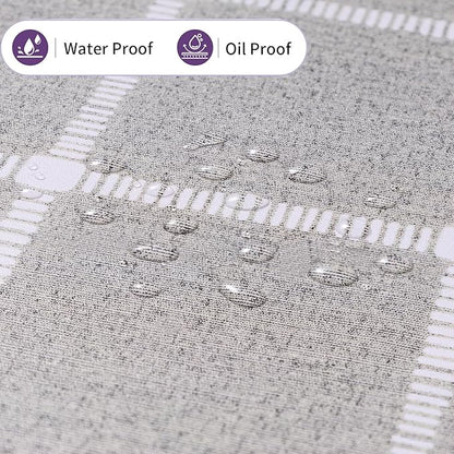 Rectangle Vinyl Tablecloth 100% Waterproof - Heavy Duty Buffalo Plaid Table Cover for Outdoor Picnic Camping Patio - Wipe Clean Checkered Gingham Tablecloth for BBQ Party Decor - 55x108 Grey