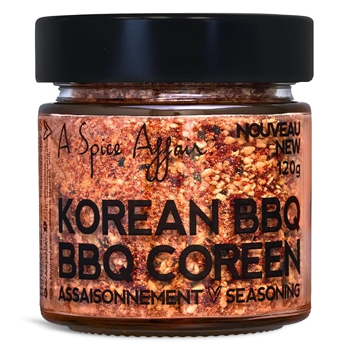 A Spice Affair’s Korean BBQ Seasoning | Sweet, Savoury & Bold Korean-Inspired Grill Blend | All-Natural, Non-GMO, Filler-Free | Perfect for Chicken, Beef, Pork, Tofu, Stir-Fries, Rice & Everyday Cooking | Signature Glass Jar | 120 g (4.2 oz)