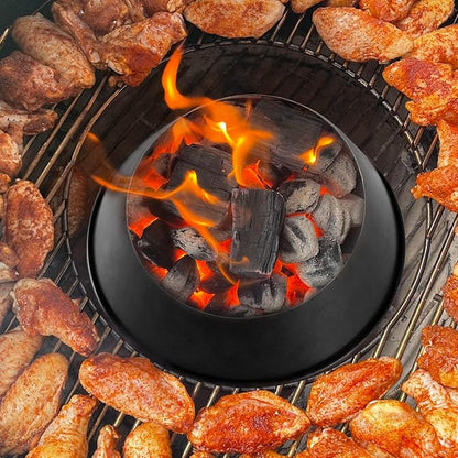One-Piece Whirlpool Without Welding,BBQ Whirlpool for Weber Kettle 22" Grills WSM Smoker,Kettle Grill Accessories fit Kamado Joe,Big Joe,Charcoal Grill Accessories for L/XL Big Green Egg Accessories