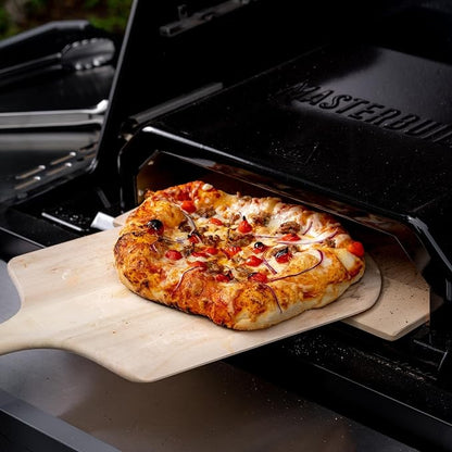 Masterbuilt® Gravity Series Outdoor Pizza Oven Accessory insert with Ceramic Pizza Stone, Porcelain-Coated Exterior with Stainless Steel Interior in Black, Model MB20181722