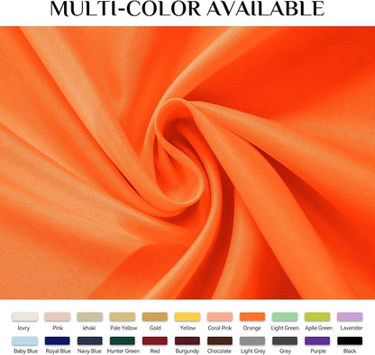 Softalker Rectangle Tablecloth, Waterproof Table Cloths Wrinkle Free Fabric Washable Polyester Table Cover for Dining Tables Party Outdoor Camping Parties Buffet Wedding - 90 x 156 inch,Orange