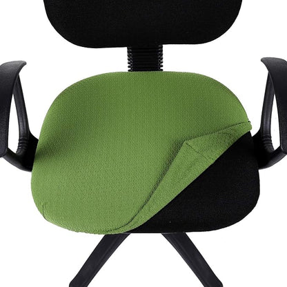 Smiry Office Computer Chair Seat Covers for Desk, Anti-dust Protector | Stretch Jacquard Removable Washable Desk Chair Seat Cushion Protectors, Olive Green
