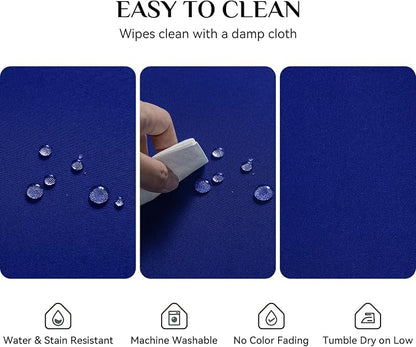 Softalker Rectangle Tablecloth, Waterproof Table Cloths Wrinkle Free Fabric Washable Polyester Table Cover for Dining Tables Party Outdoor Camping Parties Buffet - 60 x 84 inch, Royal Blue
