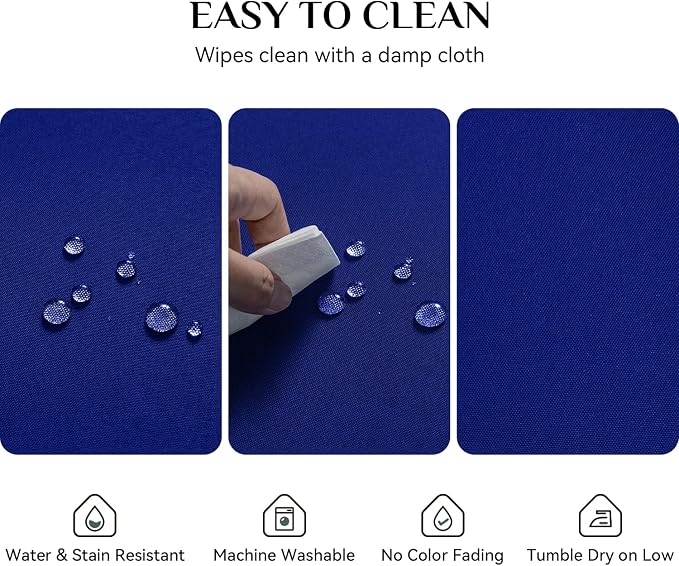 Softalker Rectangle Tablecloth, Waterproof Table Cloths Wrinkle Free Fabric Washable Polyester Table Cover for Dining Tables Party Outdoor Camping Parties Buffet - 70 x 120 inch, Royal Blue