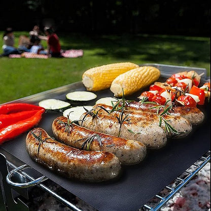 Grill Mat 6 Sets (15.7'' x 11.8'' x 0.08''), Black