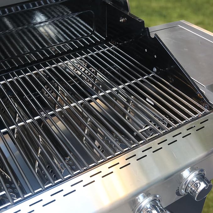 Grill Grates for Nexgrill 4 Burner 720-0830H 720-0830D 720-0670A 720-0783C 720-0783E 720-0958A, 17" Stainless Replacement Parts for 5 Burner 720-0888N Charbroil 463241113 463446015, Kenmore Gas Grill