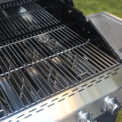 Grill Grates for Nexgrill 4 Burner 720-0830H 720-0830D 720-0670A 720-0783C 720-0783E 720-0958A, 17" Stainless Replacement Parts for 5 Burner 720-0888N Charbroil 463241113 463446015, Kenmore Gas Grill