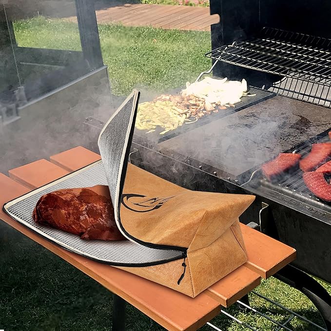 BBQ Blanket, Reusable Meat Insulated Resting Bag for Outdoor BBQ, Smokers and Grilling Ensures The Meat is Tender and Juicy