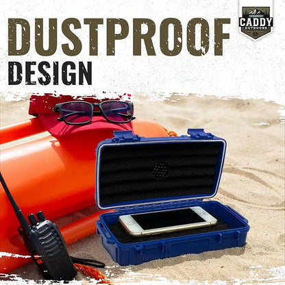 Waterproof Storage Case 1.2 L Capacity – Heavy-Duty Gear Box with Foam, Carabiner & Lanyard – Crushproof, Airtight Outdoor Container for Camping, Hiking, Fishing