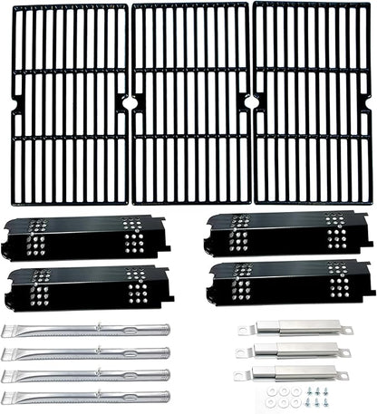 Parts DG260 Replacement for Charbroil 467300115, 463436215, 463436213, 463436214, G432-001N-W1, G432-Y700-W1, G432-0096-W1, Grill Burner, Heat Plate Tent, Cooking Grate and Crossover Tube