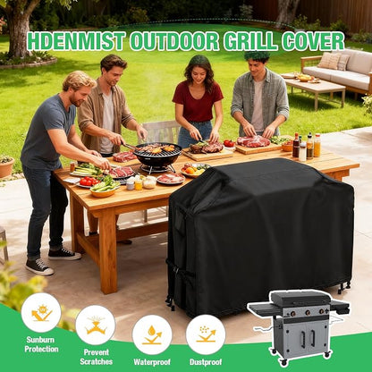 Grill Cover for Blackstone Bronco 28" XL Griddle w/Cabinet 2418 | Heavy Duty Waterproof Griddle Cover for 3 Burner Omnivore Griddle w/Hood 2316 2403 2080 2007 1858 2287 5483
