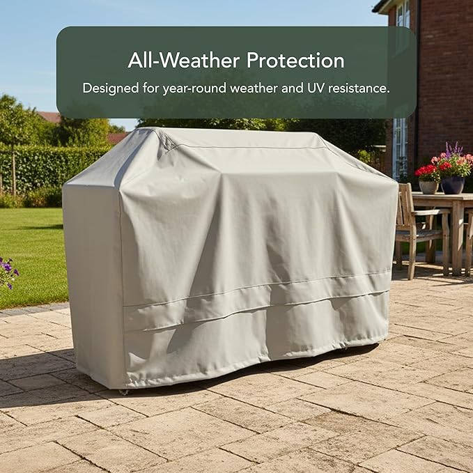 Covermates Island Grill Cover - Rip-Resistant Water-Resistant All-Weather Outdoor BBQ Cover with Mesh Vents, Heavy-Duty 600D Polyester Protection for Large Island Grills, 98 Inch, Ripstop Grey