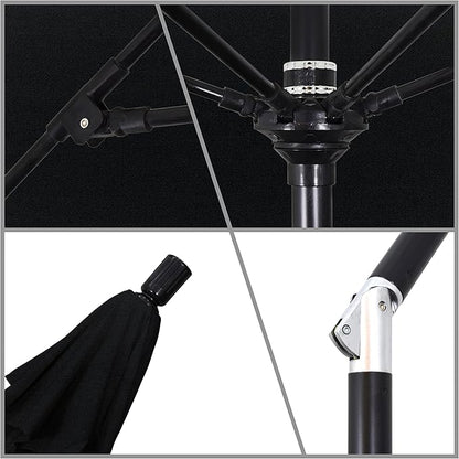California Umbrella 9' Round Aluminum Pole Fiberglass Rib Market Umbrella