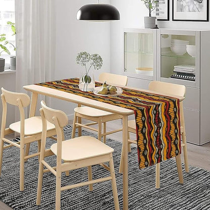 Black History Month Traditional African Tribal Table Runner Holiday Party Decoration Home Kitchen Island Dining Room Decor 13x60 Inch