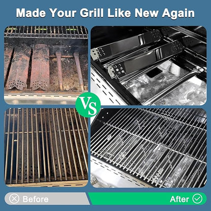 Replacement Parts for Nexgrill 720-0888N 720-0888, Grease Tray Drip Pan & Grill Grates & Flame Tamers & Burner Tubes and Ignitor for Nexgrill 5 Burner 720-0888N Grill