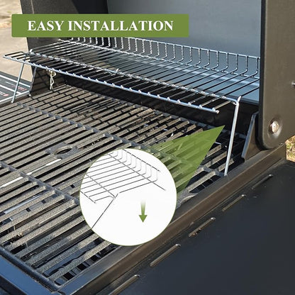 Utheer Stainless Steel Warming Rack Replacement for Dyna-Glo Gas Grills, Fits DGH353CRP & DGF350CSP, Upper BBQ Warming Grate, Extra Cooking Space (23.2" x 7.2")
