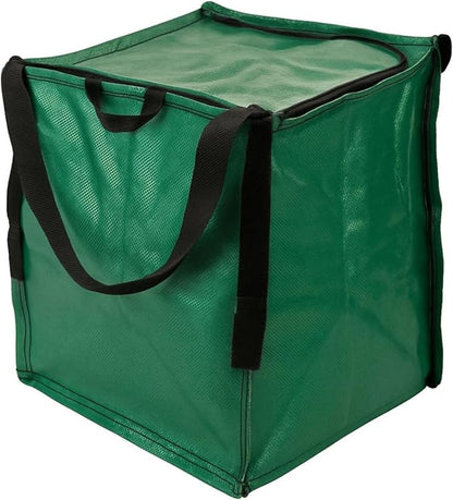 DURASACK 22-Gallon Zipper Top Heavy Duty Storage Tote Bags, Single, Green | Rugged Woven Polypropylene Moving Bag, Reusable Self-Standing Design, Holds up to 500 Pounds