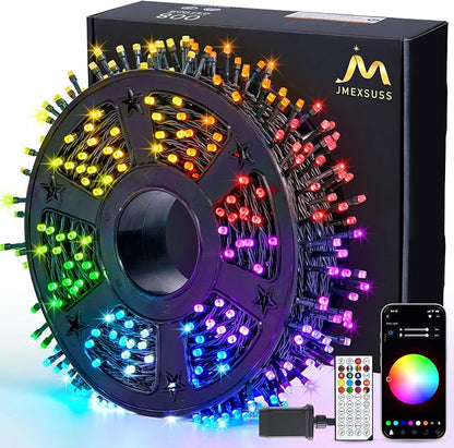JMEXSUSS 800 LED Color Changing Halloween Lights, RGB Christmas Lights | 173ft, Smart, Remote & APP Control, Waterproof Christmas String Lights for Outdoor Xmas Tree Party House Halloween Decoration